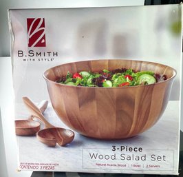 B . Smith With Style 3 Piece Salad Bowl . Open Box .