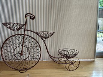 Metal And Wire Tricycle Planter