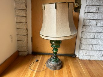 Single Green Colored Glass Lamp