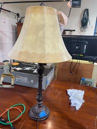 Lamp With Tan Shade