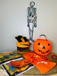 Vintage Halloween Items- Buckets, Bags And More