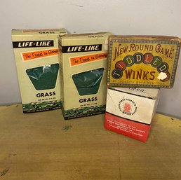 Vintage Faux Grass, Tiddley Winks And More