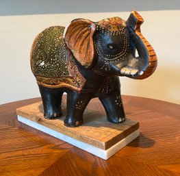 Unique Wooden Elephant Decor