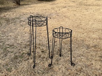 Pair Of Metal Plant Stands