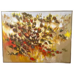 Large Signed ALEXANDER ZARICK -  Midcentury Abstract Oil On Canvas