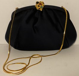 Judith Leiber Vintage Black Bejeweled Evening Handbag