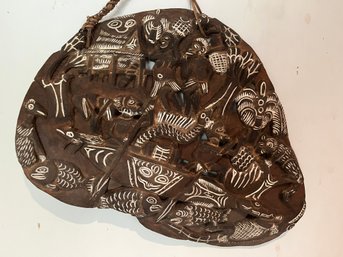 An Antique Papua Guinea Carved Wood Story Board