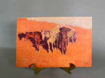 Frederic Remington Benighted For A Dry Camp Artist Proof Print