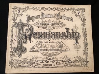 1874 Penmanship Practice Book Payson, Dunton, And Scribners National System