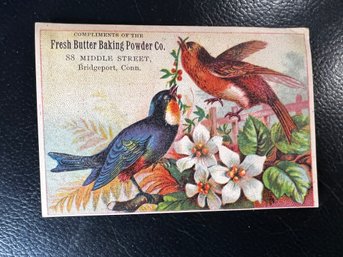 Fresh Butter Baking Powder- 1885 Advertising Card