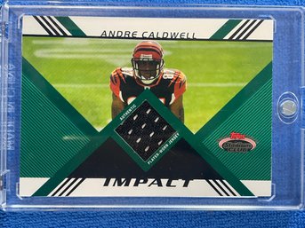 2008 Topps Impact Andre Caldwell Player Worn Jersey Patch Card #IR-AC Numbered 306/1349