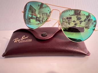 Ray Ban Sunglasses,classic Aviators, With Mirror Anti-reflective Coating