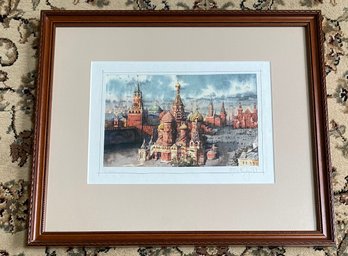 St Basils Cathedral Print Pencil Signed By Artist