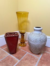 A Lot Of Three Vases