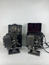 Lot Of Two Kodak Kodascope Film Projectors With Cases