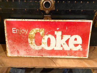 Antique ENJOY COKE Box Signage