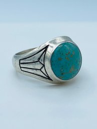 Beautiful Native American Sterling Silver & Turquoise Ring