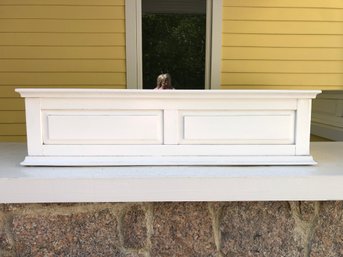 Set Of 3 White Flower Boxes