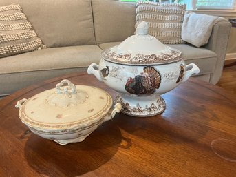 Soup Tureen & Vintage Covered Dish