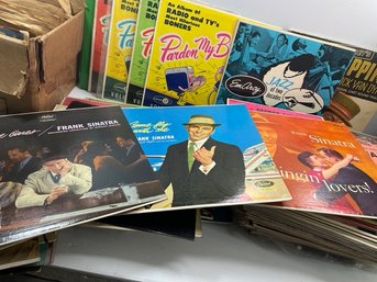 LP Record Albums -Frank Sinatra, Nat King Cole, Dolly Parton , Patsy Cline ,  R&B -Jazz- And 45 RPM Records