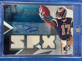2008 Upper Deck SPX Donnie Avery Rookie Patch Auto Card #151 Numbered 287/599