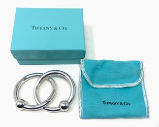 Tiffany & Co. Sterling Silver Double Ring Baby Rattle