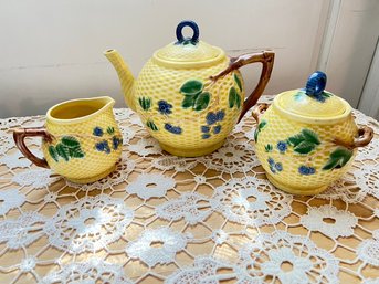 Tiffany  Tea Set In Trellis Pattern (3 Pcs)