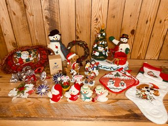 Lot Of Christmas Ornaments And Decor