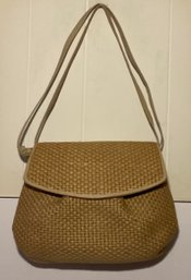 Bottega Veneta Adorable Weaved Burlap Handbag & Bottega Veneta Mirror.