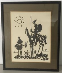 Pablo Picasso Don Quixote Sancho Panza De Mancha Ink Lithograph 10-8-1955 Signed Print