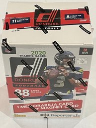 2020 Panini Donruss Football Factory Sealed Blaster Box.   88 Card Box.  11 Rated Rookie Cards Per Box.