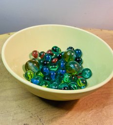 Bowl Of Old  Marbles