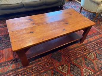 Country Wood Coffee Table Pine 48x24x18'