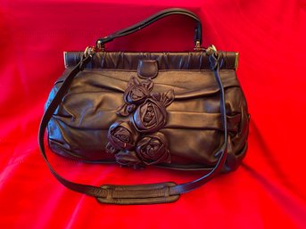 Black Leather Valentino Garavani Handbag