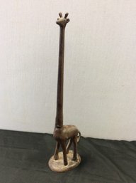 A Vintage Metal Decorative  Giraffe 5w X 18h