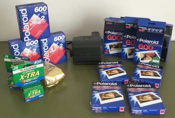 Polaroid Camera 600, 12 Packs Of 600 Film, Plus