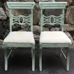 PR. Wooden Shabby Chic Chairs.