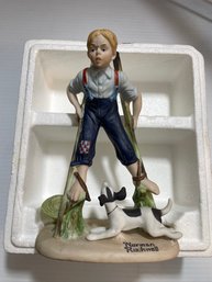 Norman Rockwell Porcelain Figurines - Boy On Stilts