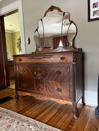 Art Nouveau Style Dresser With Mirror