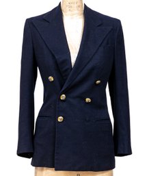 Ralph Lauren Blue Wool And Cashmere Jacket, Size 4