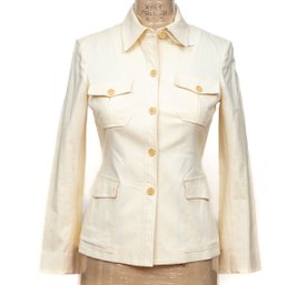 Theory, Bergdorf Goodman Cream Size Small Jacket, Size 2 Skirt