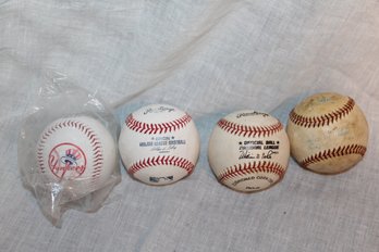 4 MLB Baseballs