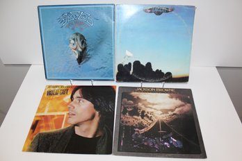 4 Album Group- Eagles Greatest Hits 1971-75 & 1972 Debut, 1977 Jackson Browne Running On Empty & 1980 Hold Out