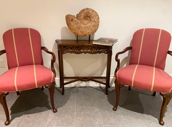 PAIR Custom Upholstered English Style Fireside Chairs