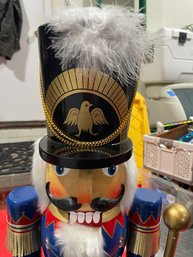 Large Nutcrackers Christmas Decor 36” Tall, Blue And Red