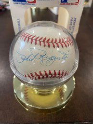 Sports Products Official Licensee Major League Baseball Signed Baseball Of PHIL RIZZUTO In Clear Case & Stand