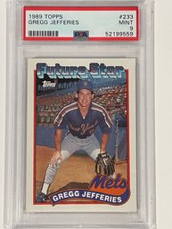 1989 Topps Future Star Gregg Jefferies Rookie Card #233    PSA 9