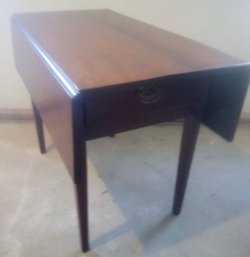 19th Century Antique One Drawer Drop Leaf Table