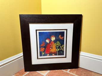 Two Sisters, R. Torres-Verdelie Framed & Pencil Signed Lithograph
