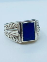 Impressive Sterling Silver & Blue Lapis Lazuli Ring